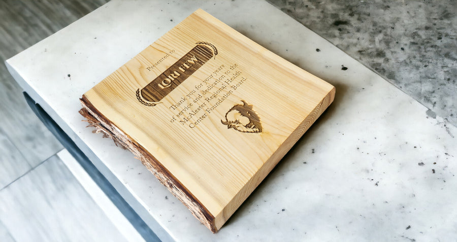 CUSTOM DESIGN : Unique Awards, Trophy or Recognition Plaque Idea - Wood Engraved ADK Dream Creations