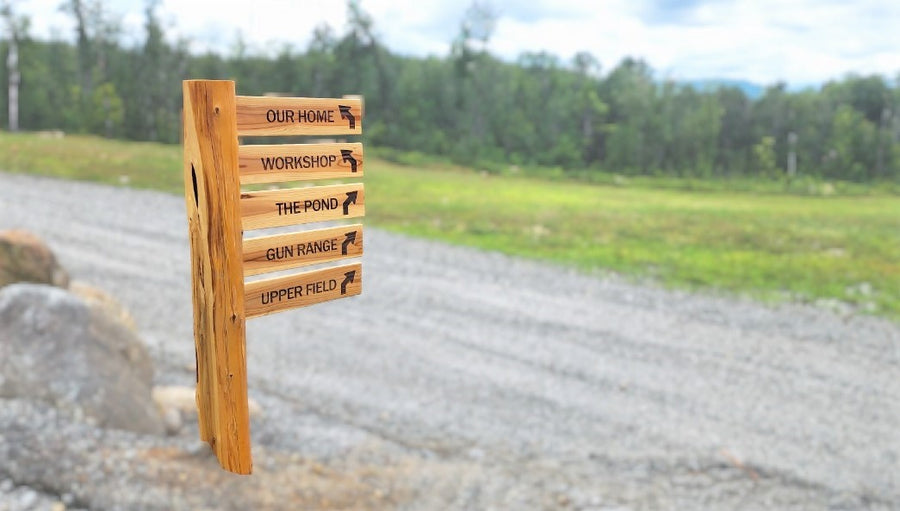 Cedar wood Sign Outdoor or Indoor 
 CUSTOM TEXT: Personalized Directional Rustic Wood Street Address Sign (Copy) ADK Dream Creations