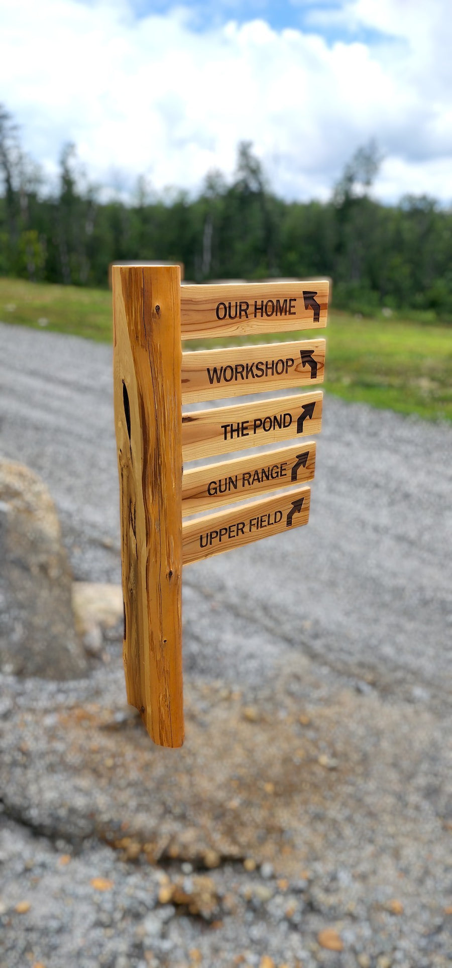 Cedar wood Sign Outdoor or Indoor 
 CUSTOM TEXT: Personalized Directional Rustic Wood Street Address Sign (Copy) ADK Dream Creations