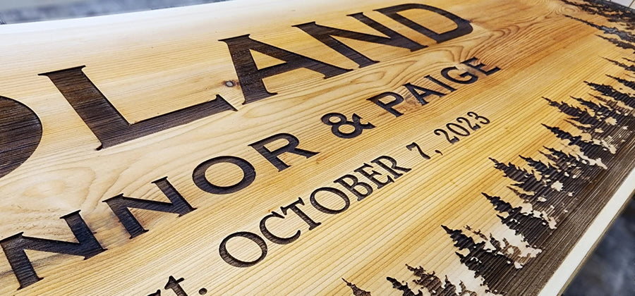 CUSTOM ANY DESIGN : Live Edge Wood Sign for Quotes, Memorial or Retirement ADK Dream Creations