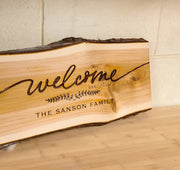 PERSONALIZED : Rustic Welcome Family Name Sign for Wedding or Realtor Gift ADK Dream Creations