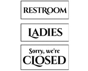 CUSTOM TEXT : Personalized Modern Rustic Business Sign, We're Open Sign, Closed Sign, Store Sign, Office Sign, Bathroom Sign, Wood Sign  ADK Dream Creations .