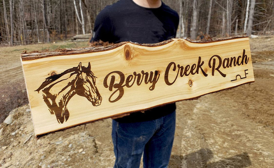 CUSTOM ANY DESIGN : Live Edge Wood Sign for Quotes, Memorial or Retirement ADK Dream Creations