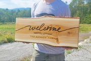 CUSTOM ANY DESIGN : Live Edge Wood Sign for Quotes, Memorial or Retirement ADK Dream Creations