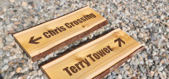 CUSTOM TEXT: Personalized Directional Rustic Wood Street Sign for Home or Business ADK Dream Creations