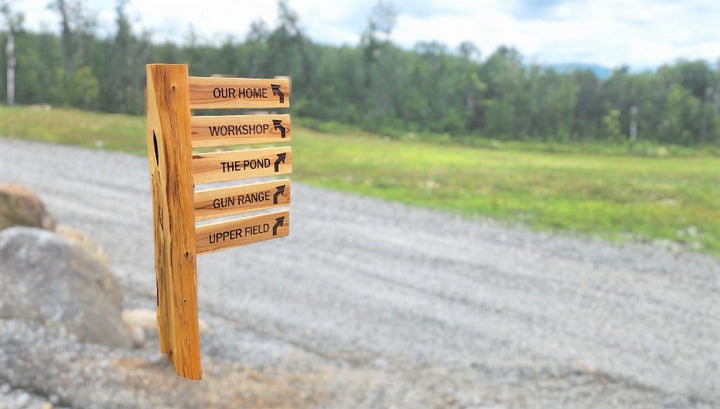 Cedar wood Sign Outdoor or Indoor 
 CUSTOM TEXT: Personalized Directional Rustic Wood Street Address Sign (Copy) ADK Dream Creations