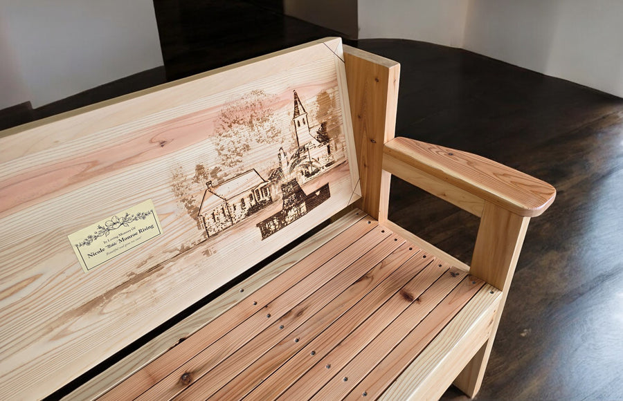Custom design memorial or wedding bench
