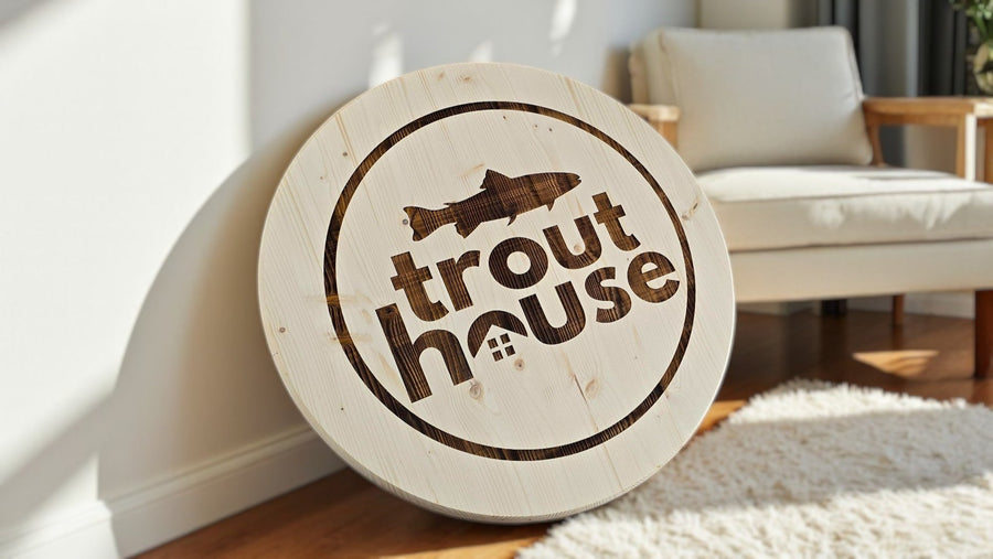CUSTOM ANY DESIGN: Personalized Rustic Solid Wood Sign for Home or Business ( Round ) ADK Dream Creations
