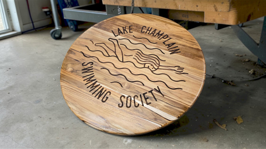 CUSTOM ANY DESIGN: Personalized Rustic Solid Wood Sign for Home or Business ( Round Teak ) ADK Dream Creations