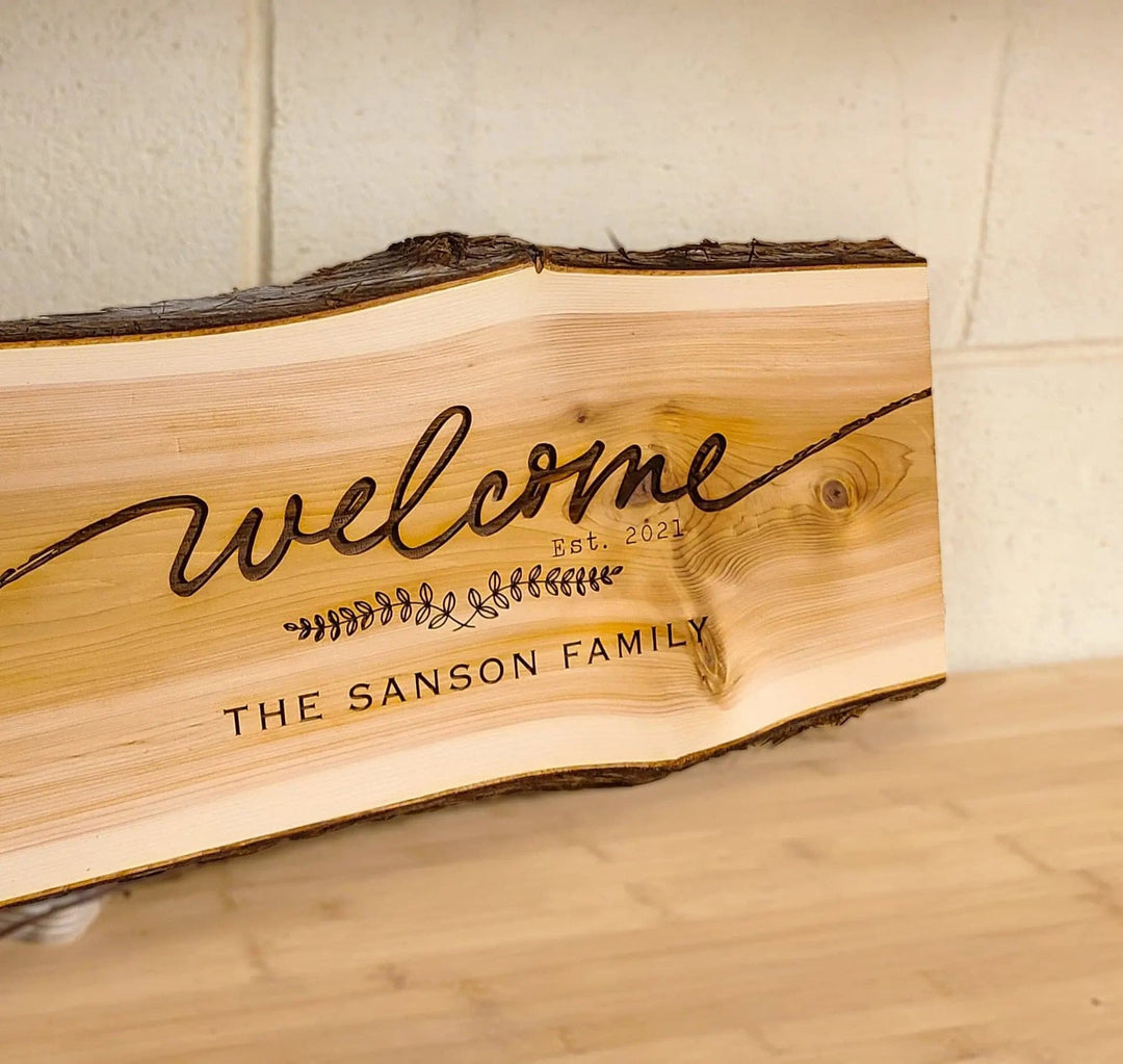 PERSONALIZED : Rustic Welcome Family Name Sign for Wedding or Realtor ...