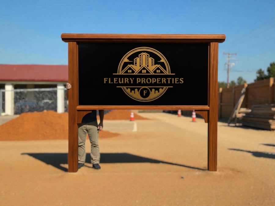 CUSTOM DESIGN: Wooden Business / Commercial Framed Sign ADK Dream Creations