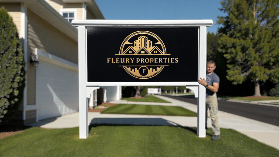 CUSTOM DESIGN: Wooden Business / Commercial Framed Sign ADK Dream Creations