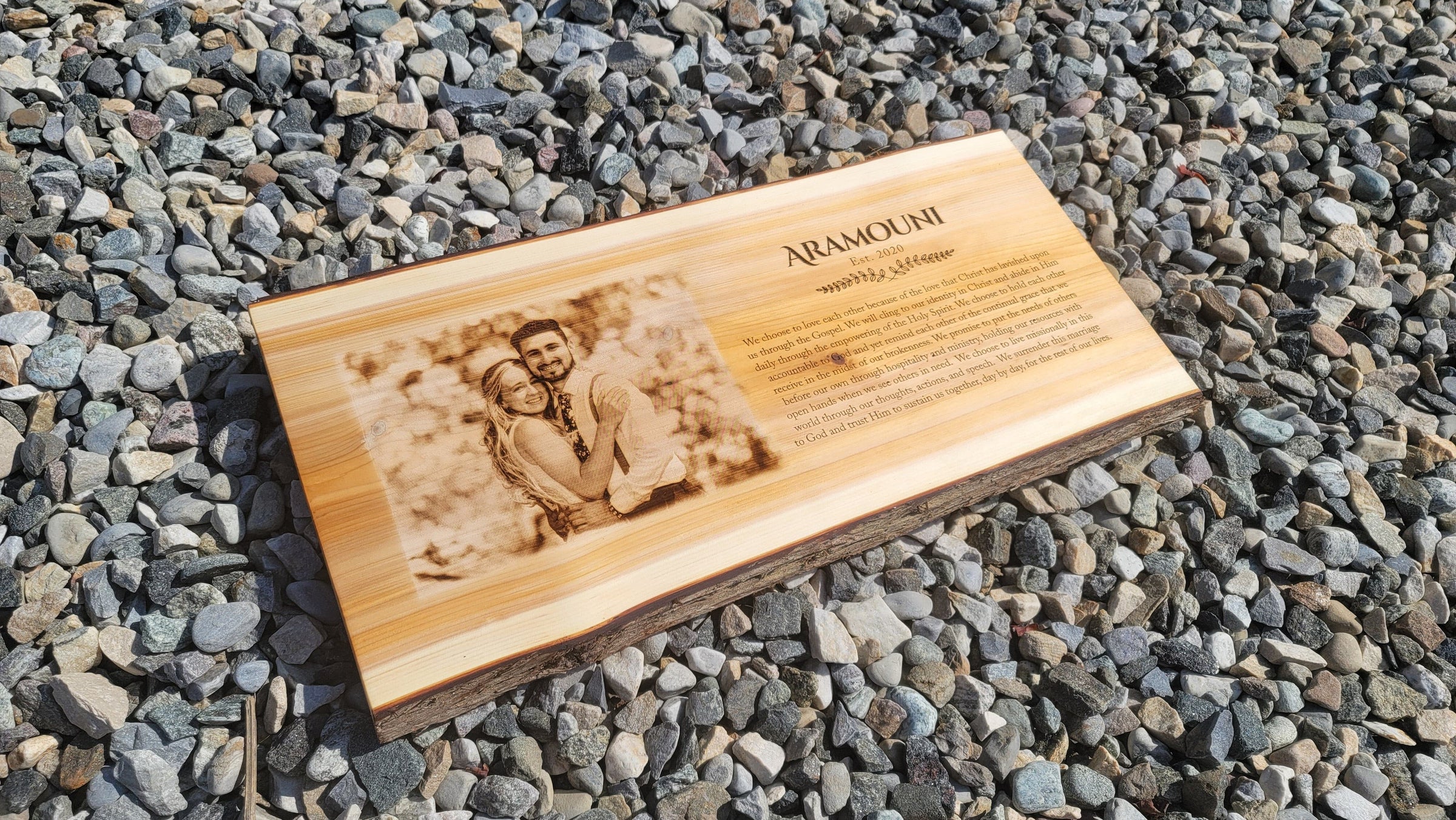 Personalized Engraved Marriage Gifts for Couples Photo Plaque (8 x 6  inches) - Incredible Gifts