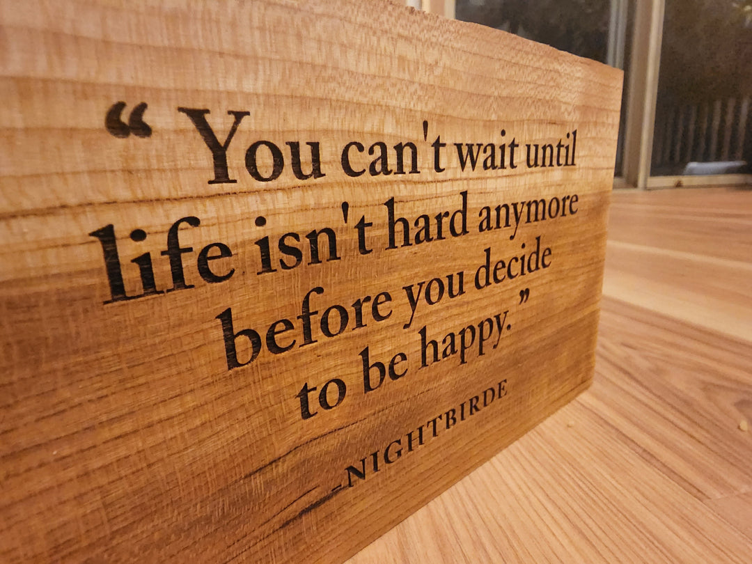 CUSTOM TEXT : Personalized Quote Sign for Verse or Motivational | ADK ...
