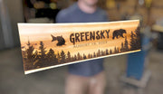 CUSTOM ANY DESIGN : Live Edge Wood Sign for Quotes, Memorial or Retirement ADK Dream Creations